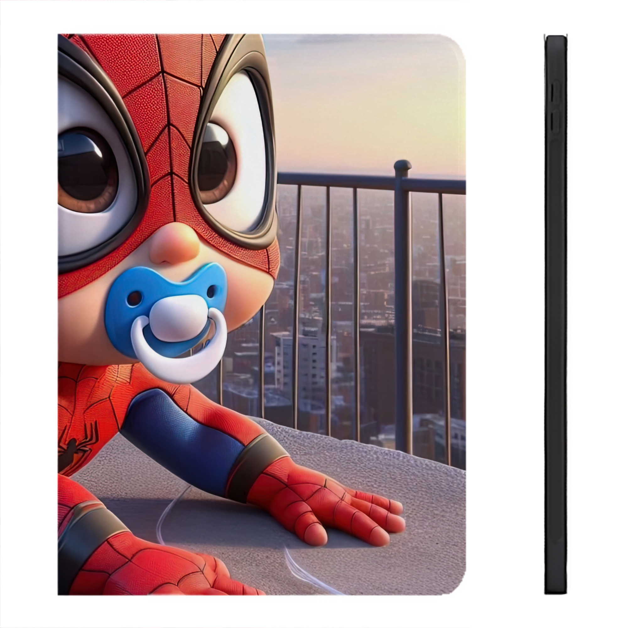 （画像用） Spider Man スパイダーマン IPadケース ペンホルダー付き ブックスタイルデザイン